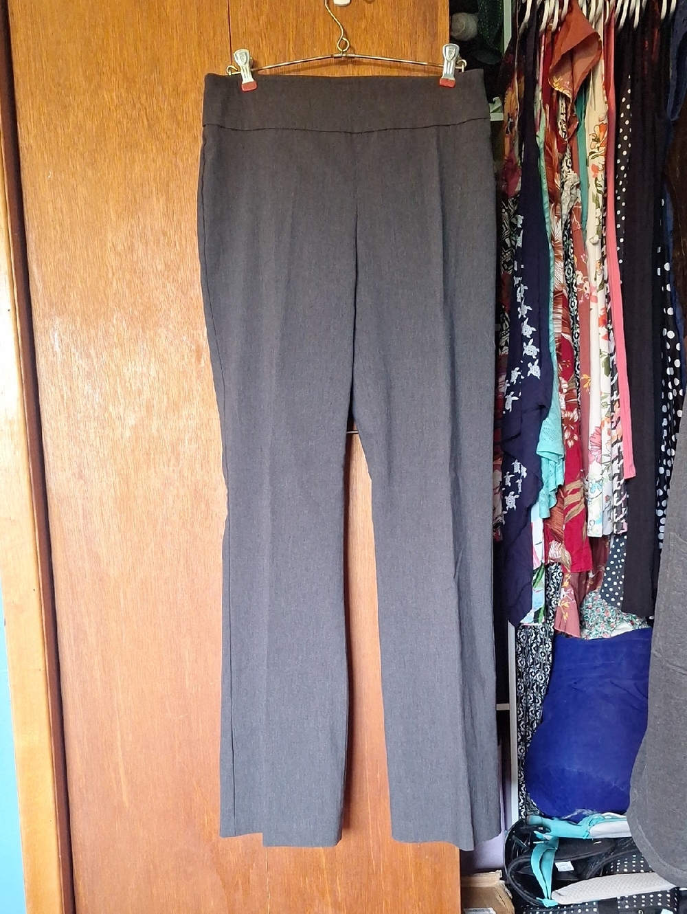 TanJay Straight-Leg Gray Dress Pants